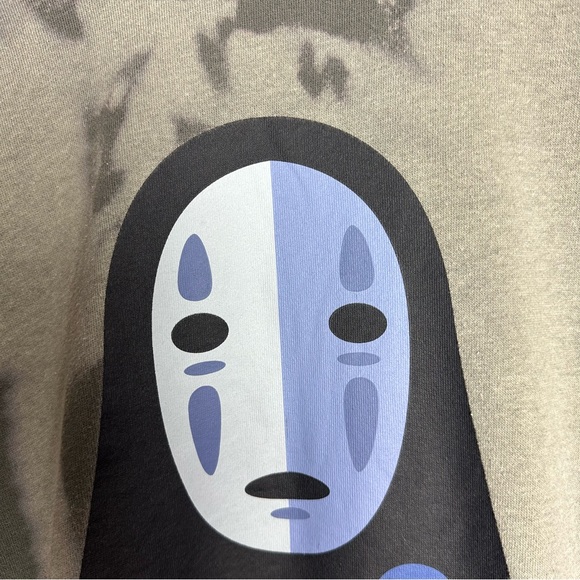 REVERSE TIE DYE NO‎ FACE DISNEY SPIRITED AWAY GRAPHIC SWEATSHIRT!!!!!! - Picture 2 of 9